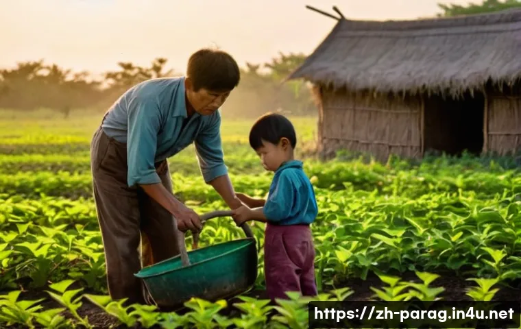 파라과이 한인 사회 - **Prompt:** A heartwarming and determined scene depicting the early Korean immigrant experience in r...