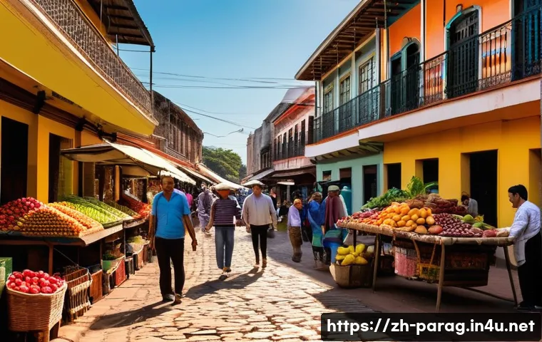 파라과이에서 살기 좋은 도시 - **Asunción's Urban Tapestry and Local Life:**
    "A vibrant street scene in Asunción, Paraguay, sho...