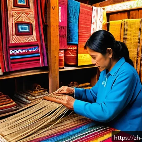 파라과이 쇼핑 및 시장 - A vibrant Paraguayan market scene showcasing a variety of traditional handmade crafts, including fin...